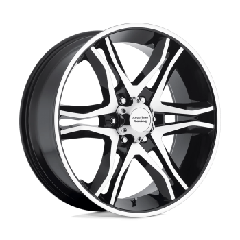 AR89378068325 American Racing (Cerchio American Racing Mainline Nero lucido 17X8 +25 Offset)