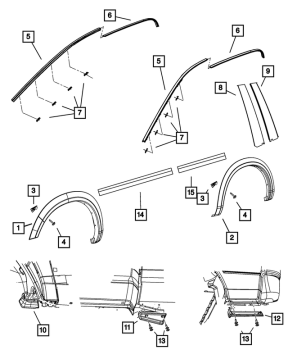 68351202AB Mopar (APPLIQUE, B-PILLAR REAR LH)