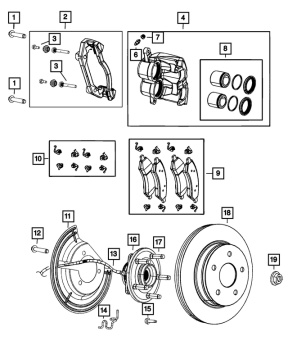 68237141AH Mopar (WHEEL BEARING & HUB)