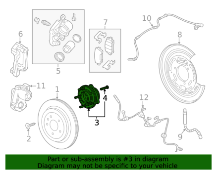 13544843 GM (WHEEL BEARING & HUB)