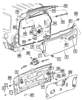 55360634AE Mopar (HANDLE EXTERIOR TAILGATE)