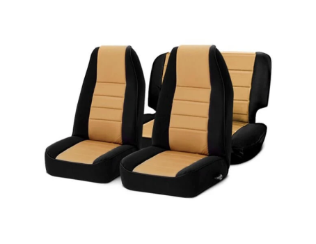 577125 Smittybilt (GEN2 Neoprene Front and Rear Seat Cover Kit (Black/Tan))
