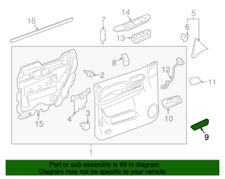 22874309 GM (COVER-FRT S/D T/PNL)