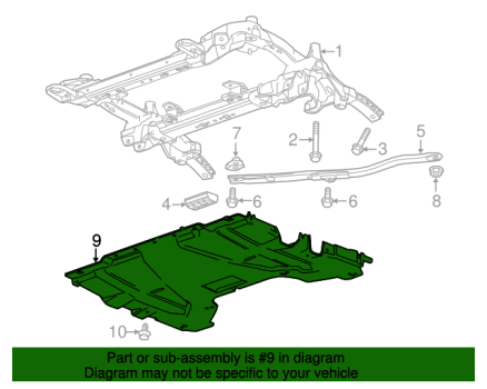 23451080 GM (SHIELD-F/CMPT LWR NOISE)