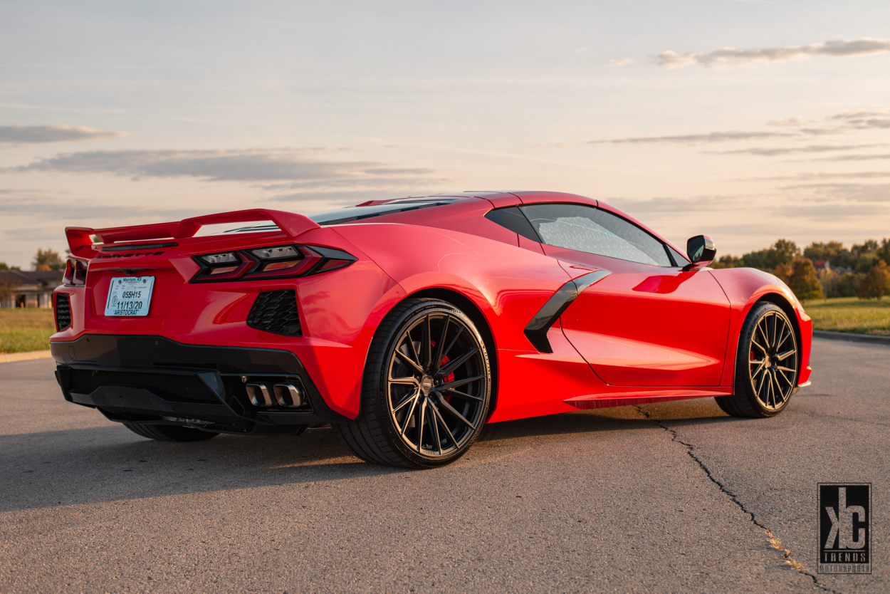 Chevrolet Corvette C8 Vossen HF-4T hjul 20x9 foran 21x12 bak
