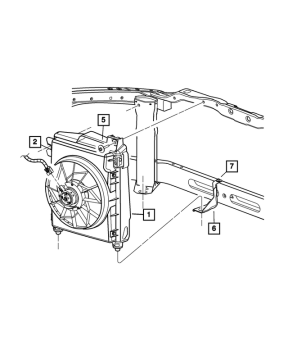 68004163AB Mopar (FAN MODUL, CONDENSER COOLING)