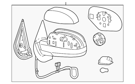 25831236 GM (OUTSIDE MIRROR & GLASS ASSEMBLY)