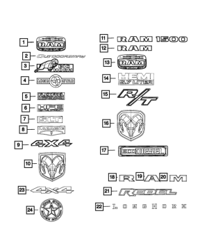 6MA92PWQAA Mopar (Emblema 