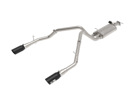 49-32081-B aFe Power (Gemini XV 3 IN 304 Stainless Steel Cat-Back Exhaust System w/ Cut-Out Black)
