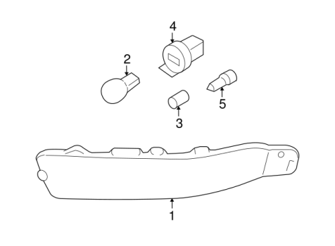4R3Z13201AA Ford (Parking Light w/ out Bulb Driver side (Left))