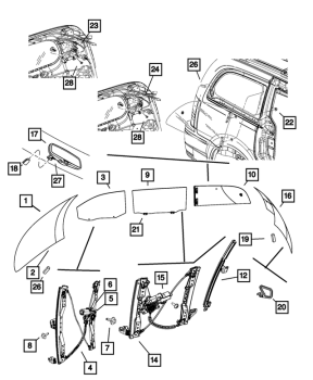 68030655AA Mopar (WINDOW REGULATOR)