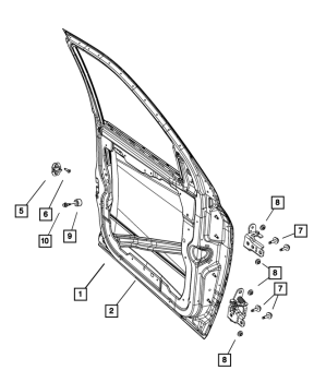 68144728AF Mopar (DOOR SHELL)