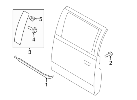 ML3Z16255A34BC Ford (DOOR APPLIQUE)
