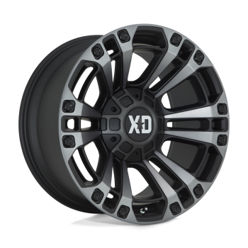 XD85129080418 XD Wheels (Cerchio XD Monster 3 Nero satinato con tinta grigia 20X9 18 Offset)