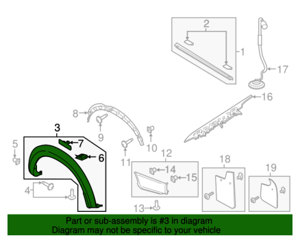ML3Z9929164AA Ford (WHEEL OPENING MOLDING)