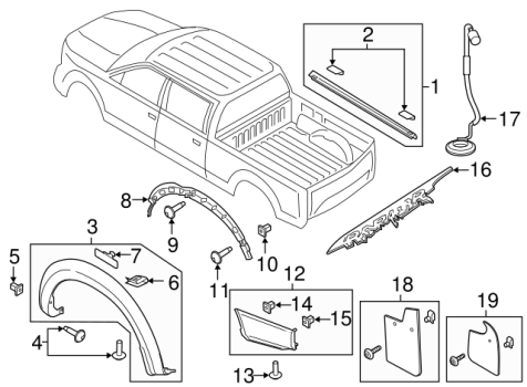 ML3Z9929164AA Ford (WHEEL OPENING MOLDING)