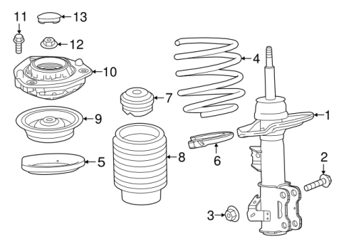 23291431 GM (Front Suspension Strut Bumper)