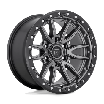 D68020908250 Fuel (Cerchio Fuel D680 Rebel 20X9 8X165.1 1mm opaco Gun Metal Black Bead Ring)