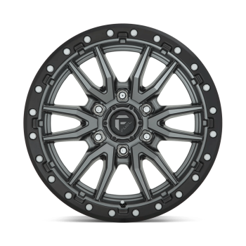 D68020908250 Fuel (Cerchio Fuel D680 Rebel 20X9 8X165.1 1mm opaco Gun Metal Black Bead Ring)