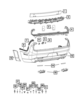 68521587AA Mopar (TAILPIPE EXHAUST TIP, RIGHT)