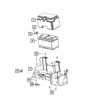 68095940AF Mopar (TRAY BATTERY)