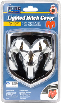 WM086066 Wmax (Hitch Receiver Plug RAM Logo Black/Chrome w/ illuminated Logo)