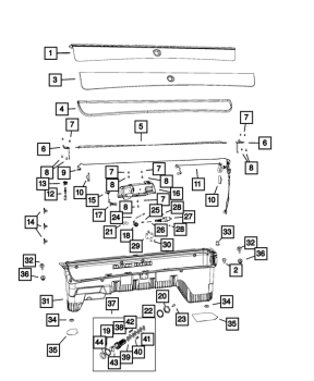 68204487AA Mopar (DOOR, STORAGE BIN (RAM BOX) LH)