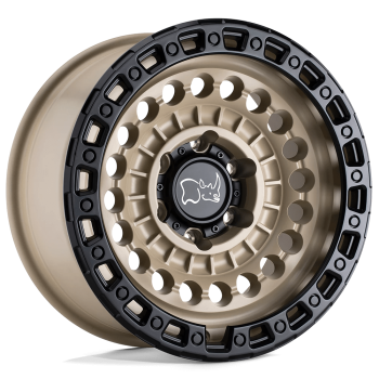 2095STN128165D25 Black Rhino (Sentinel 20X9.5 8X165.1 12mm Desert Sand W/ Black Ring)