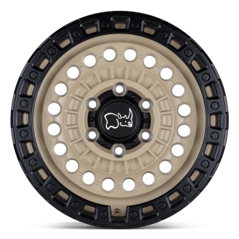 2095STN128165D25 Black Rhino (Sentinel 20X9.5 8X165.1 12mm Desert Sand W/ Black Ring)