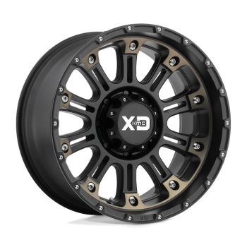 XD82929050912N XD Wheels (Cerchio XD Hoss 2 Nero satinato con tinta scura 20X9 -12 Offset)