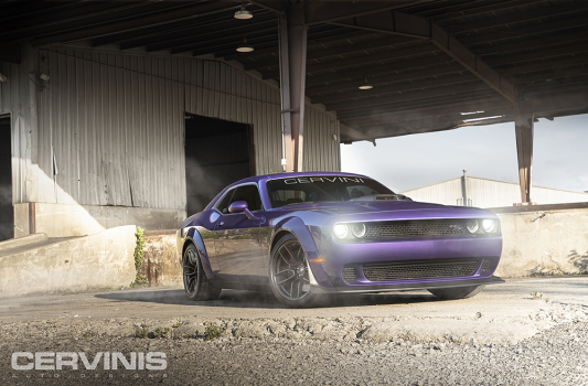8040 Cervinis (08-19 Challenger R/T & SRT8 Shaker Hood Kit - Matte Black Scoop)