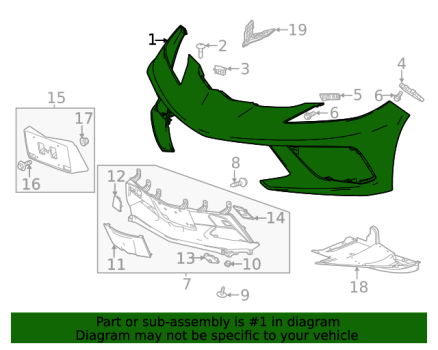 84925599 GM (FASCIA ASM-FRT BPR UPR                  *GENERIC G)