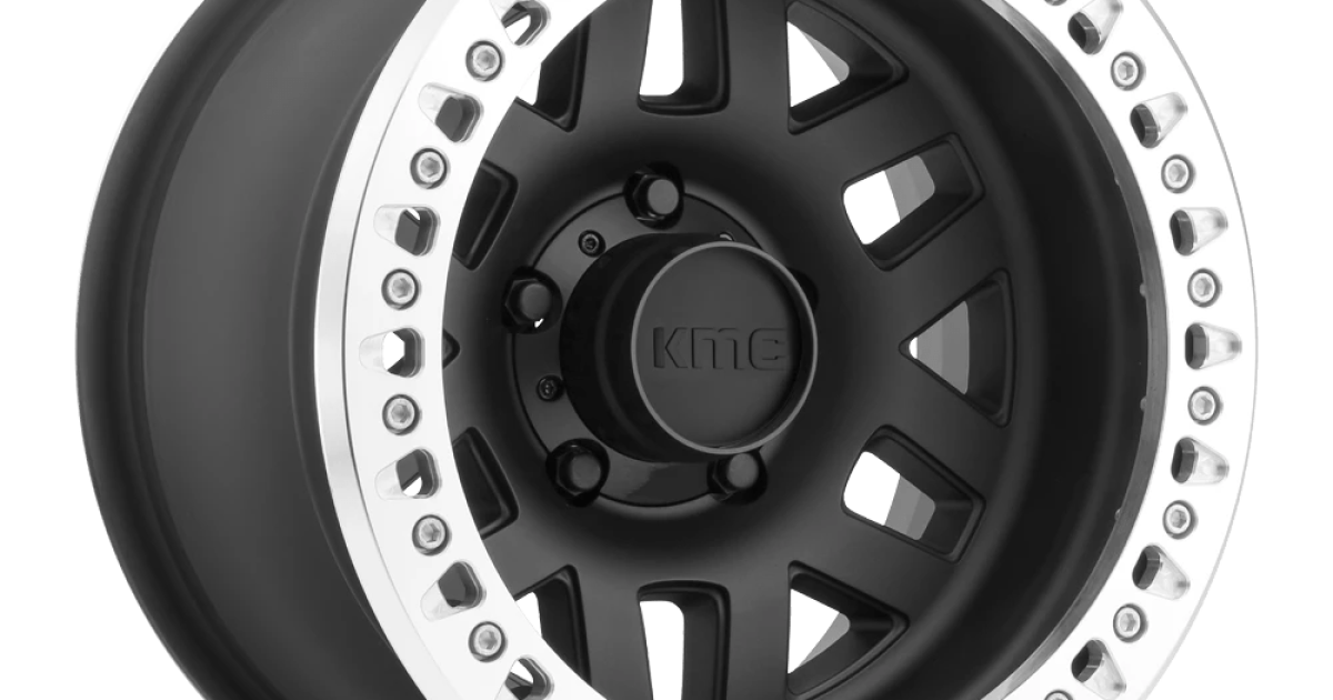 KMC Jeep Wrangler Machete Crawl Machined Wheel; 17x9; -38mm Offset  KM22979050538N (07-18 Jeep Wrangler JK) - Free Shipping