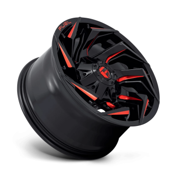 D75522209847 Fuel (Wheel Fuel D755 Reaction 22X12 6X135 6X139.7 -44 mm Gloss Black Milled With Red Tint)