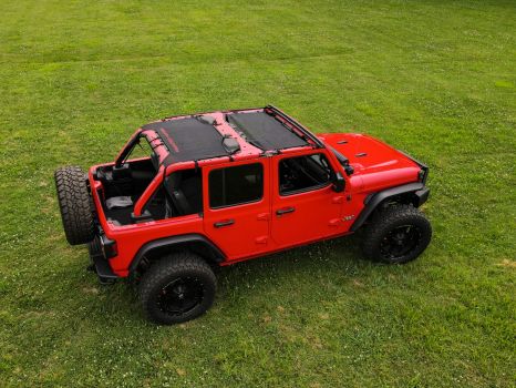 85120 Rough Country (MESH BIKINI TOP PLUS | BLACK | JEEP WRANGLER JL 4WD (2018-2022))