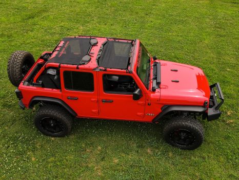 85120 Rough Country (MESH BIKINI TOP PLUS | BLACK | JEEP WRANGLER JL 4WD (2018-2022))