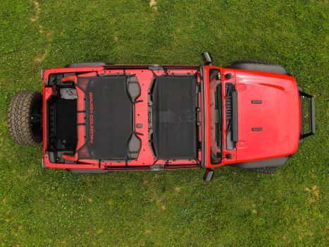 85120 Rough Country (MESH BIKINI TOP PLUS | BLACK | JEEP WRANGLER JL 4WD (2018-2022))