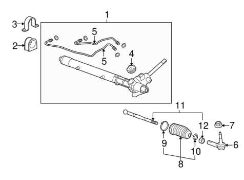 22930456 GM (Steering Gear Assembly)