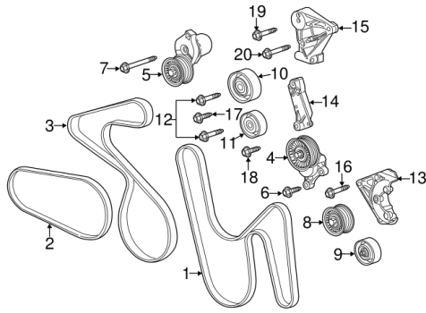 12628025 GM (Drive Belt Tensioner)