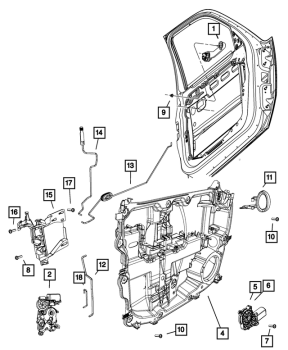 68033457AC Mopar (REGULATOR, FRONT DOOR WINDOW - WITH CARRIER)