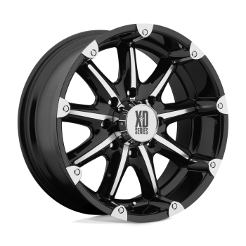 XD77989080312N XD Wheels (Cerchio XD Badlands Nero lucido lavorato 18x9 -12 Offset)