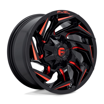 D75522209847 Fuel (Wheel Fuel D755 Reaction 22X12 6X135 6X139.7 -44 mm Gloss Black Milled With Red Tint)