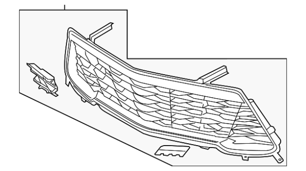 84278557 GM (Front Fog Grille - Passenger Side (Right))