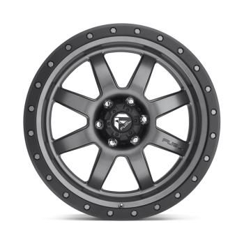 D55217858350 Fuel (Roue Fuel Anza Matt gris gunmetal avec anneau noir 17X8.5 +6 Offset)