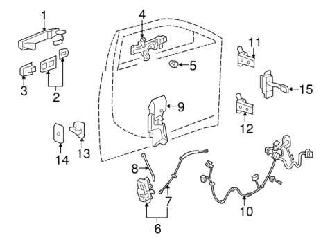 23190384 GM (LATCH ASM-FRT S/D (LH))