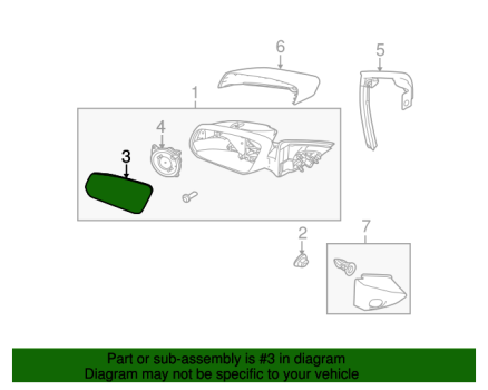 BR3Z17K707B Ford (Door Mirror Glass - Driver side (Left))