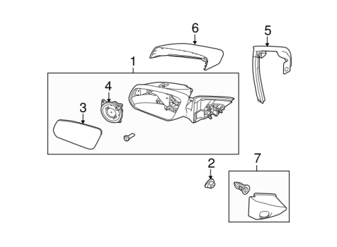BR3Z17K707B Ford (Door Mirror Glass - Driver side (Left))
