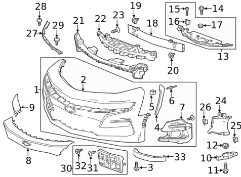 84819888 GM (PANEL-FRT BPR GUARD                      *SERV PRI)