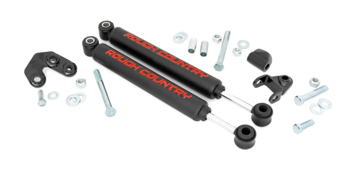 87308 Rough Country (DUAL STEERING STABILIZER | STACKED | JEEP CHEROKEE XJ (84-01)/WRANGLER TJ (97-06))