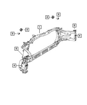 68222827AB Mopar (BRACKET HEADLAMP PANEL LH)